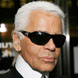 Image of Karl Lagerfeld in Chrome Hearts Hung Sunglasses